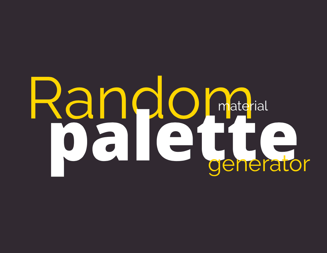 Random Material Palette Generator